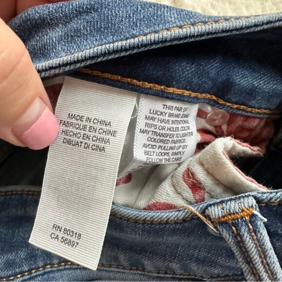 Lucky Brand | Dark Wash Denim Leyla Skinny Blue Jeans | Size 00/24A - Picture 15 of 16